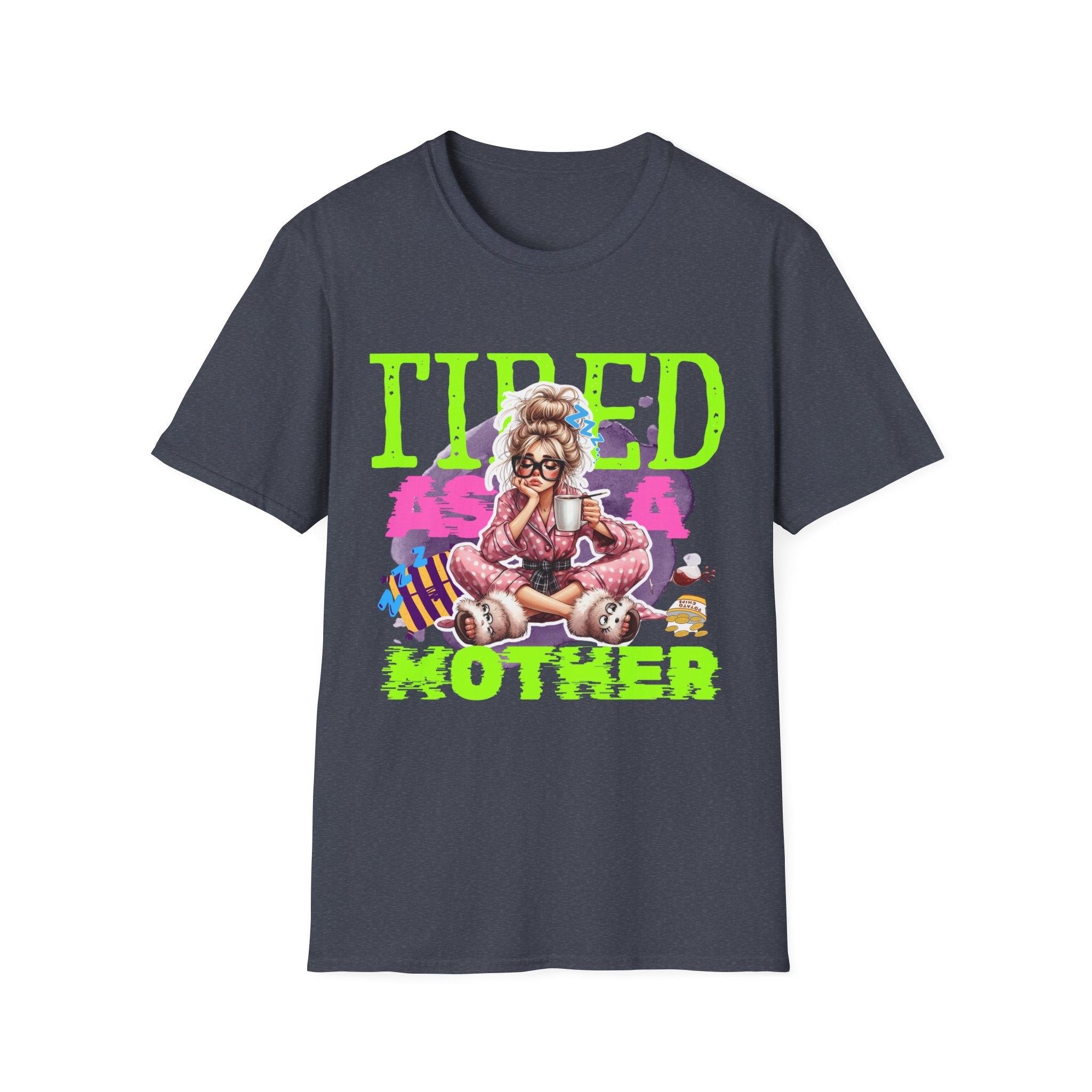 Funny Mom T-Shirt, Casual Tee for Mothers, Gift for Mom, Tired as a Mother Shirt, Relaxed Fit Women's Top