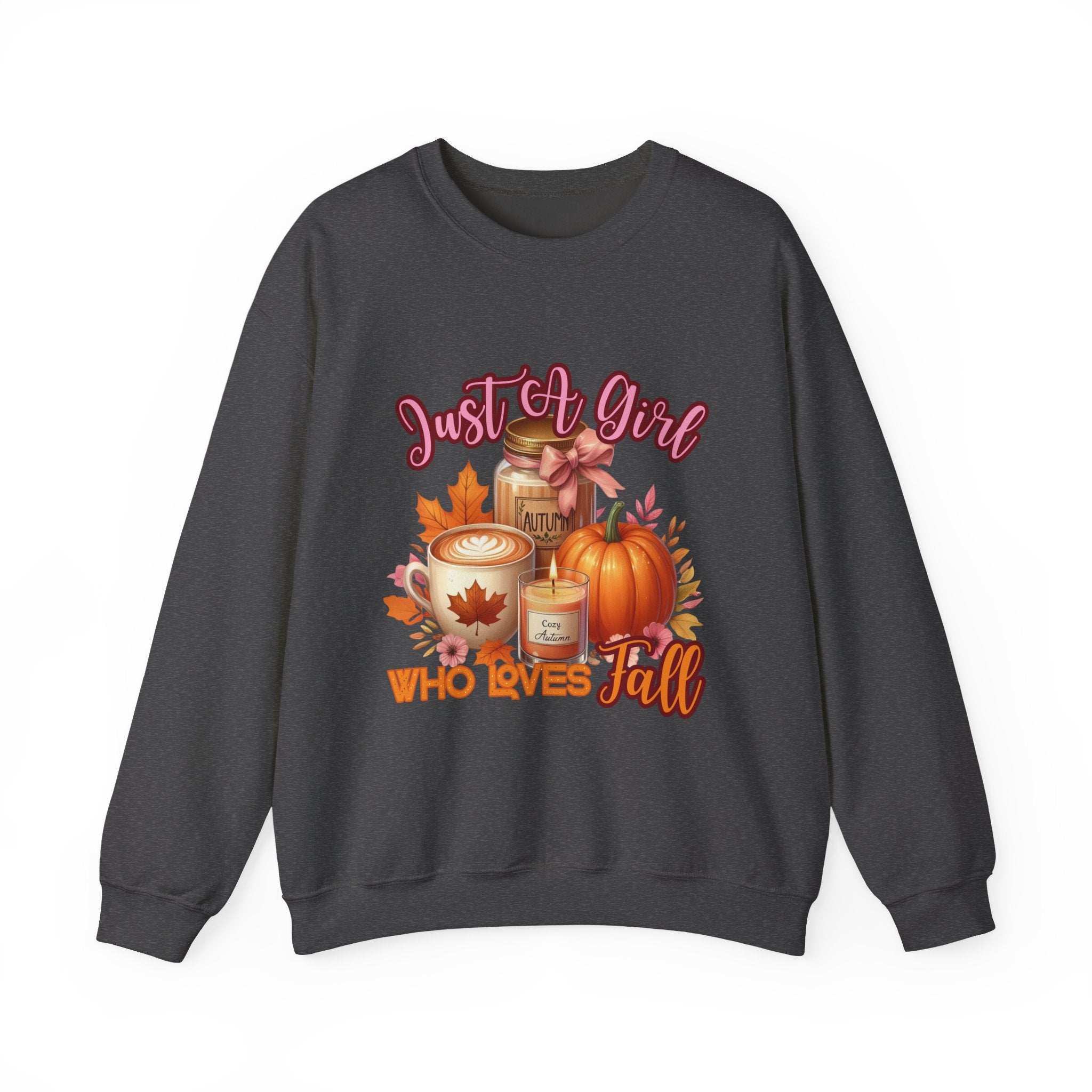 , Just a Girl Who Loves Fall-Cozy Fall Sweatshirt for Girls