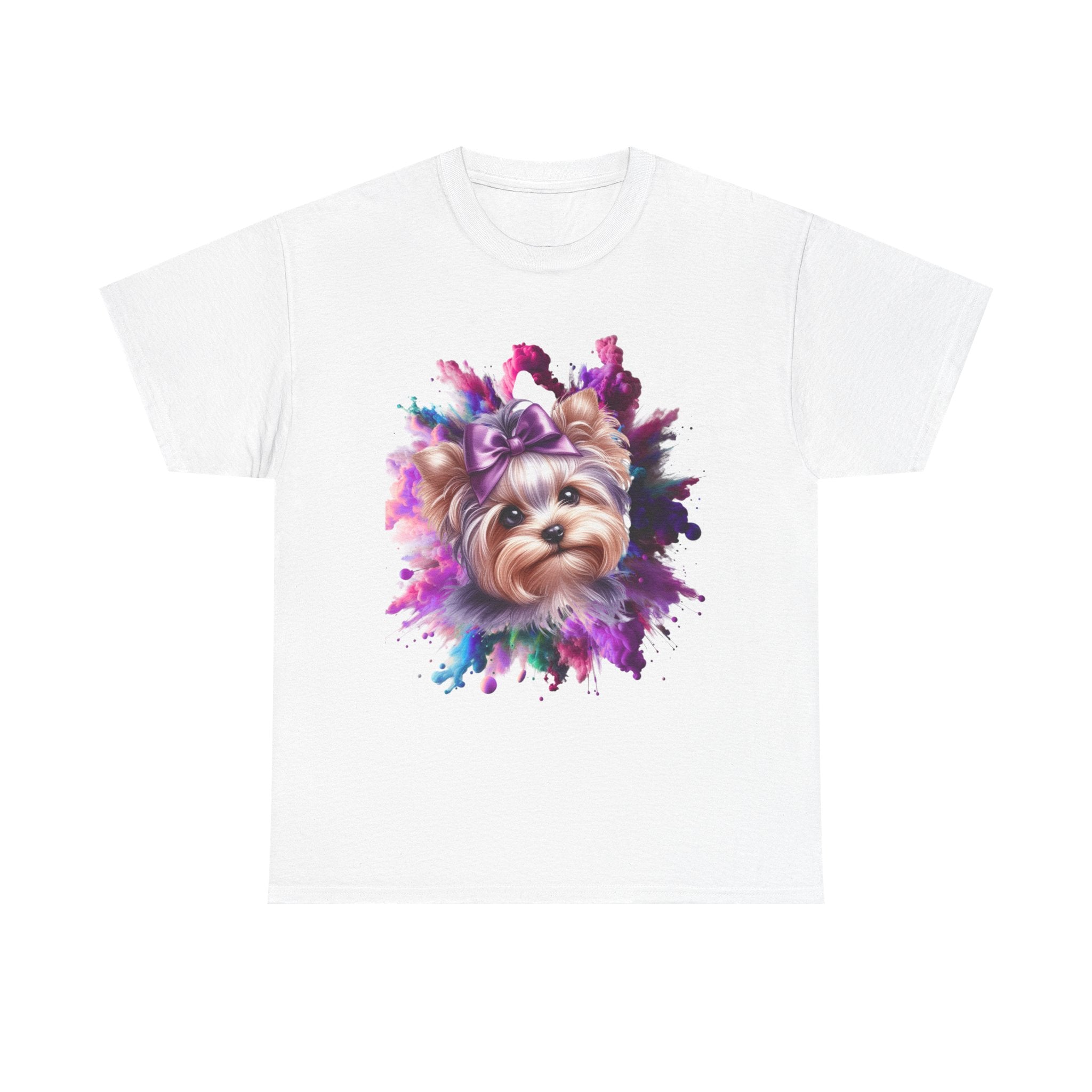 Cute Dog Painting Unisex Tee, Pet Lover T-Shirt, Animal Art Shirt, Dog Mom Gift, Colorful Animal Tee, Cute Pet Apparel