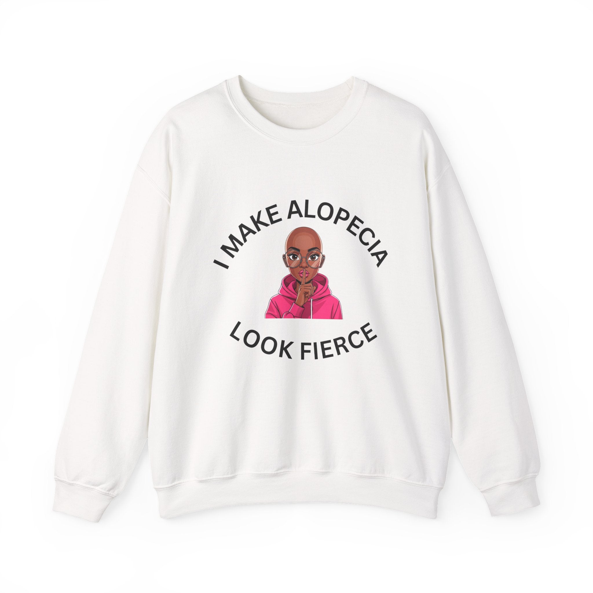 Alopecia Awareness Crewneck Sweatshirt, Inspirational Sweatshirt, Inclusive Fashion, Gift for Her, Comfortable Casual Wear, Pride Apparel